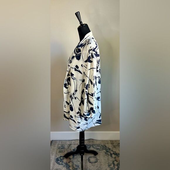 Basile Made In Italy Women's Cut 100% Silk Open Front Kimono Style Cardigan O/S - Picture 5 of 8